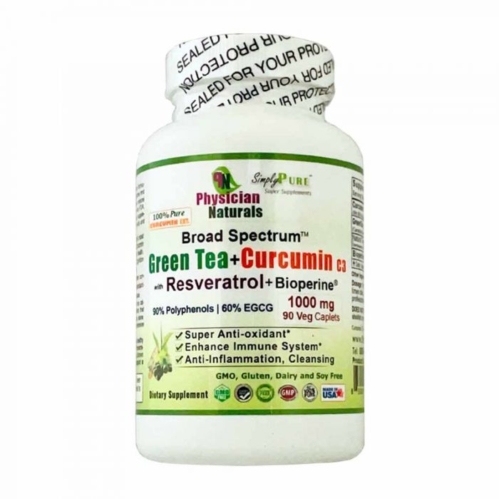 Green Tea + Curcumin + Resveratrol Support Immune System, Gut & Longevity