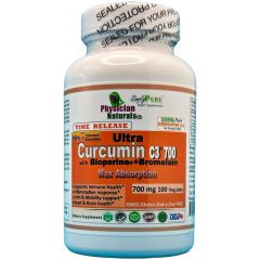 Ultra Curcumin C3 Max Absorption 700mg Time Release with Bioperine and Bromelain 100 tabs