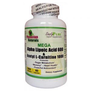 Mega Alpha Lipoic Acid & Acetyl L-Carnitine HCI 1600 mg Per Serving 