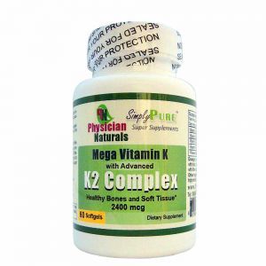 Highest Potency Vitamin K with Advanced K2 Complex 2400mcg Softgels with Vitamin K1 and K2