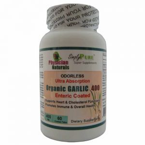 Organic GARLIC 400 Enteric Coated Ultra Absorption All-Natural Garlic Vitabiotics Contains 7200ug Standardized Allicin