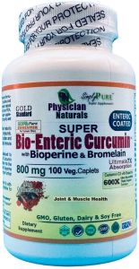 Super Bio Enteric Curcumin with Bioperine and Bromelain Enteric Coated 800 mg 100 Veg Caplets The Most Bioavailable Pure Turmeric Extract  Cognitive Immune Heart Health